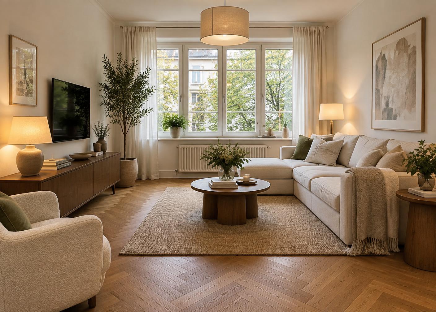 Intérieur rénové et décoré avec soin